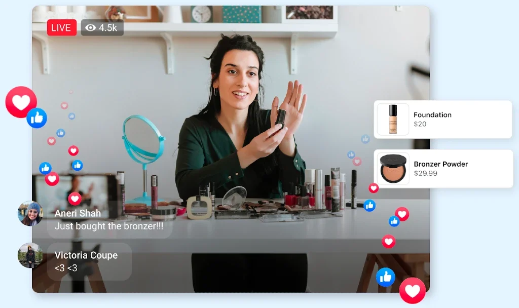 beauty-influencer-live-stream-shopping-makeup