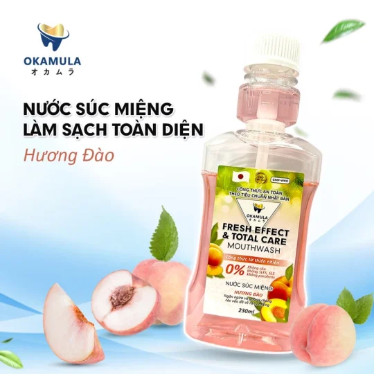 Nước súc miệng làm sach toàn diện hương trái cây Fresh Effect & Total Care 230ml