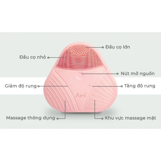 Máy rửa mặt đa năng 4in1 Cleansing & Massaging Device AINI COLLECTION - Hàng chính hãng AINI14