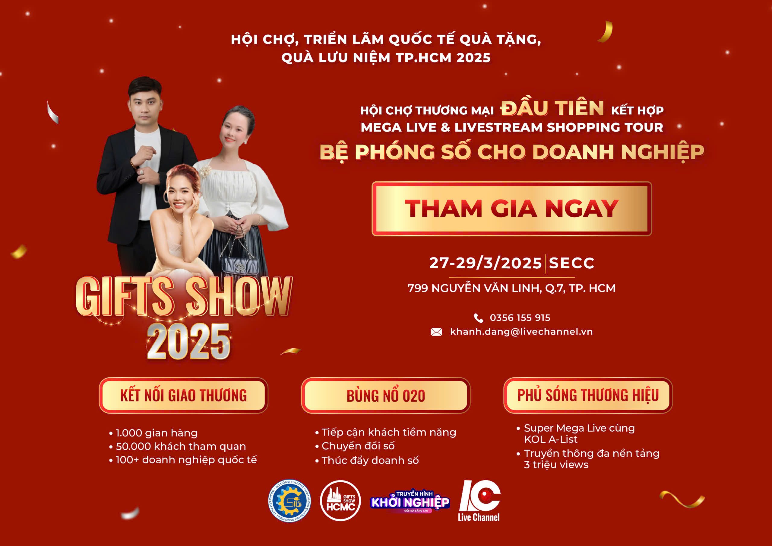 Chỉ có 15 slots cho doanh nghiệp tham gia Megalive Gifts Show HCMC 2025