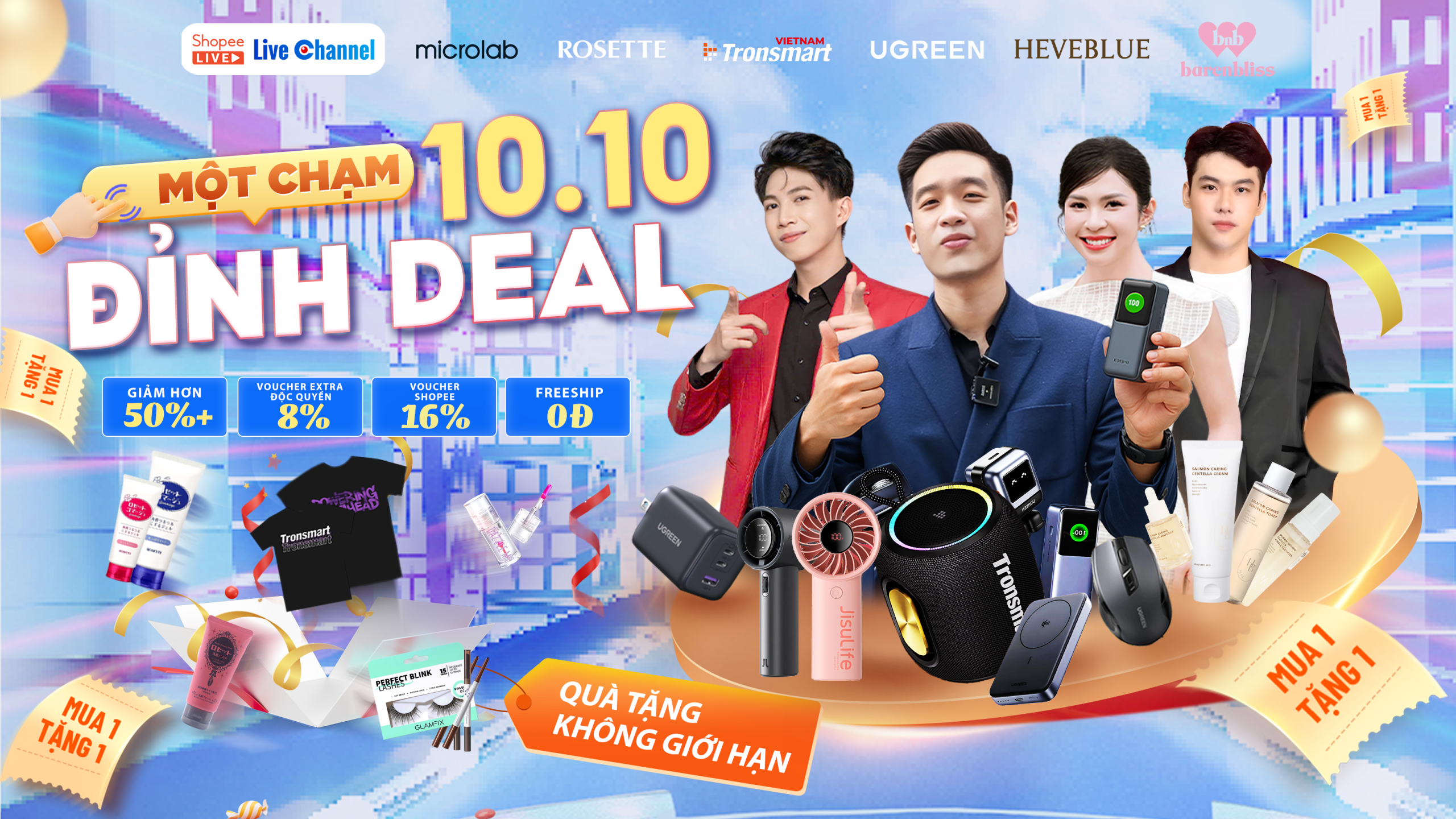 ĐẠI TIỆC MEGA 10.10: Săn Deal Khủng 12 Tiếng Không Ngủ Cùng Live Channel
