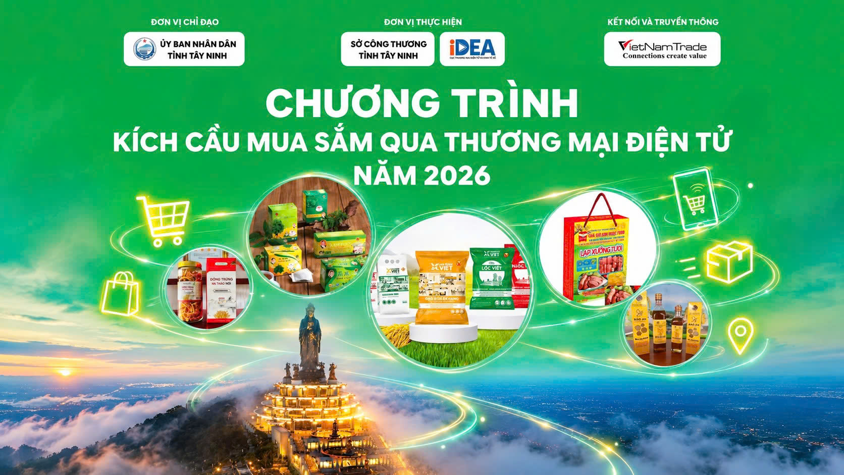 CHƯƠNG TRÌNH KÍCH CẦU MUA SẮM QUA THƯƠNG MẠI ĐIỆN TỬ NĂM 2026 - TỈNH TÂY NINH